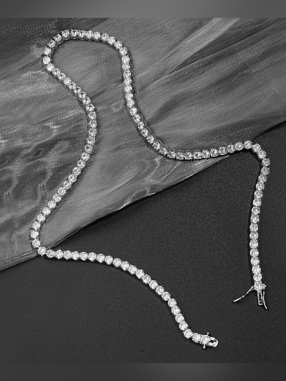 Moissanite Tennis Necklace - Sterling Silver 925